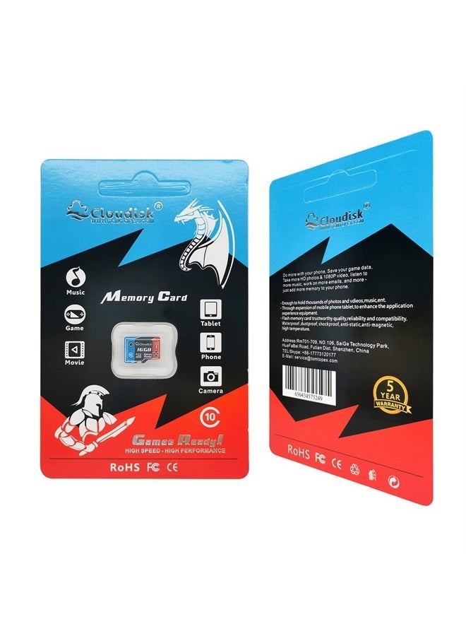 Cloudisk 2Pack Micro SD Card 16GB U1 Class 10 Micro SDHC High Speed Memory Card Optimized for Gaming, Cell Phone, Camera, Tablets and Drones - Image 2