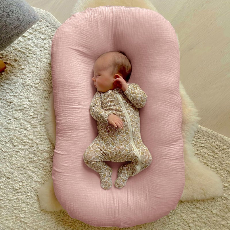 Sale Newborn Crepe Cotton Yarn Removable Bed-In Bed Set Baby Bionic Bed Bed Hat - Image 1