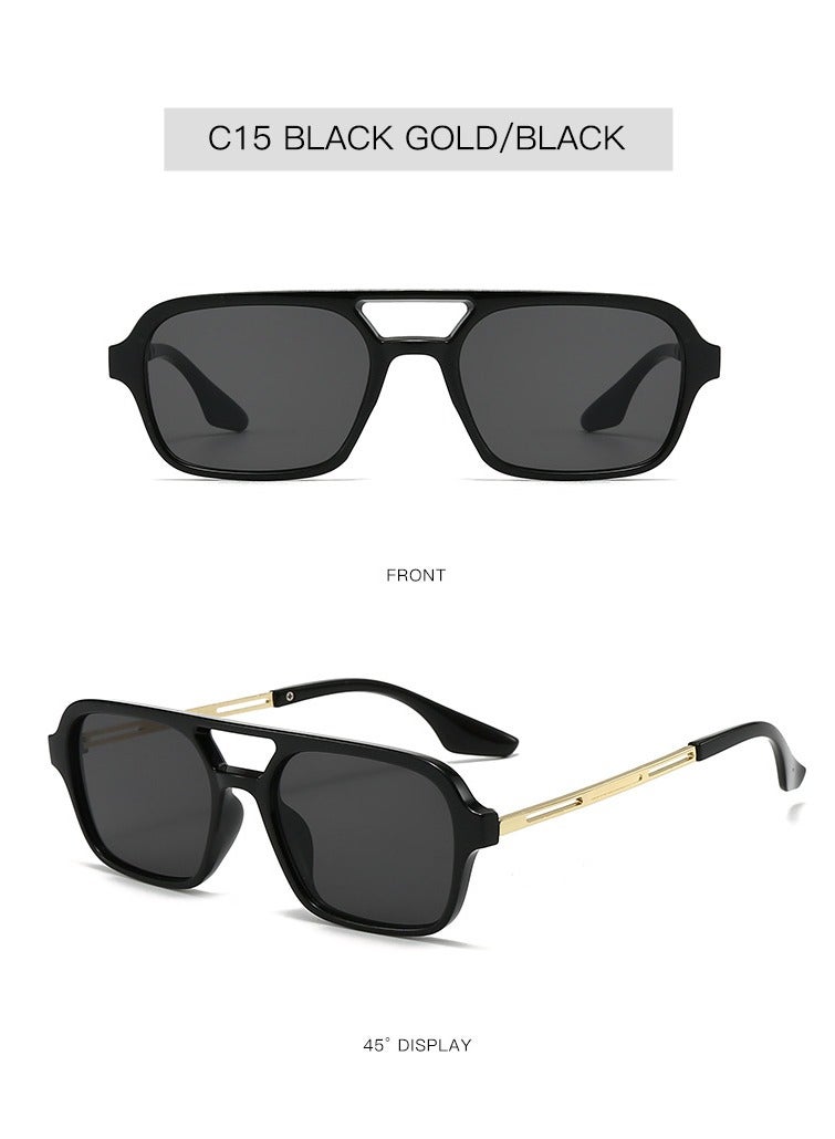 يوك نظارات شمسية ريترو أفياتور للنساء والرجال بإطار عصري كلاسيكي من السبعينيات نظارات شمسية أفياتور - Image 2