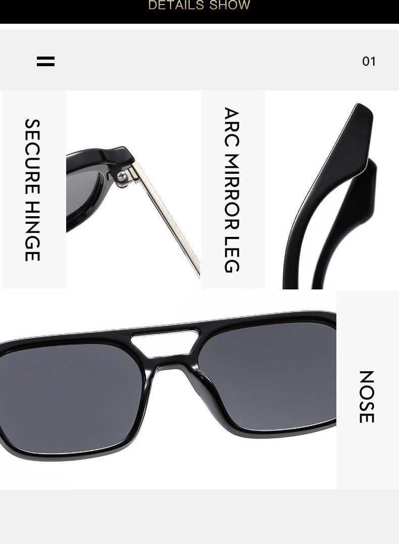 يوك نظارات شمسية ريترو أفياتور للنساء والرجال بإطار عصري كلاسيكي من السبعينيات نظارات شمسية أفياتور - Image 4