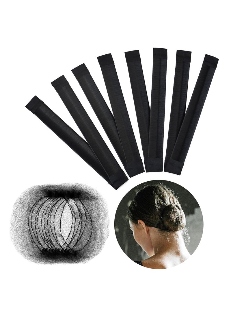 Styler - STYLER Black Magic Bun Makers with Hair Nets  Professional Ballet Bun Tool for Women and Kids Easy Donut Hair Styling Accessories - Image 1