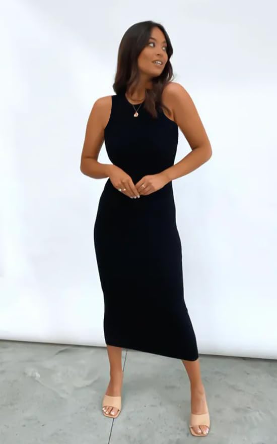 Toochki Women's Black Spandex Solid Bodycon Western Dress | A line | Winter | Western | Latest | Trendy | Midi |One Piece - Image 3