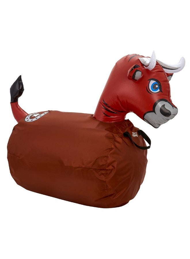 WADDLE حصان قافز هوب هوب قابل للنفخ يدعم حتى 250 رطل للأعمار من 5 سنوات وما فوق (ثور بني) - Image 2