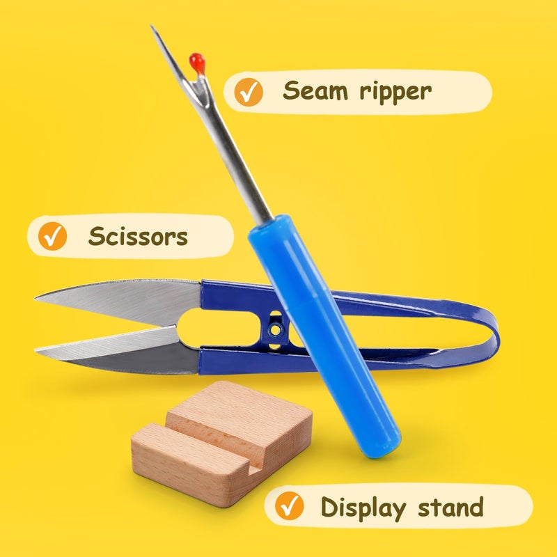 BERYA Embroidery Kit for Adult Beginners,Skiers Snow Mountain Embroidery Kit with Step-by-Step Instructions & Video,Printed Cloth,7.87" Hoop,Display Stand,Color Threads and Tools for Craft Lover(BES012) - Image 3