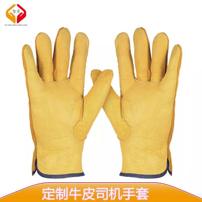 Cowhide Work Gloves for Gardening, Mechanical, Welding - Image 3