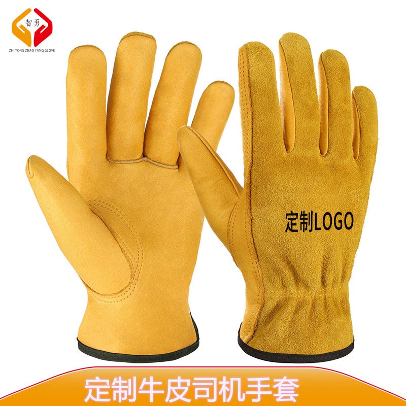 Cowhide Work Gloves for Gardening, Mechanical, Welding - Image 2