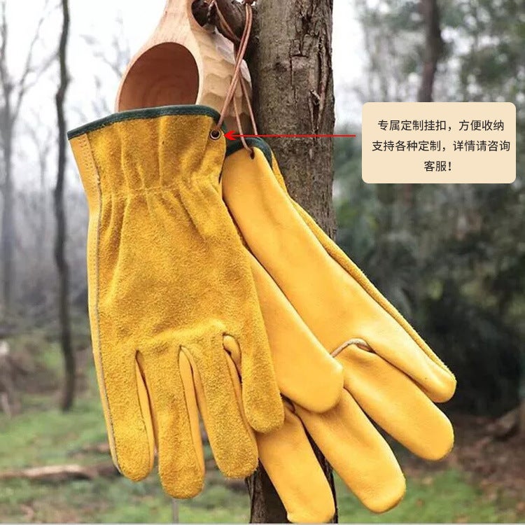 Cowhide Work Gloves for Gardening, Mechanical, Welding - Image 4