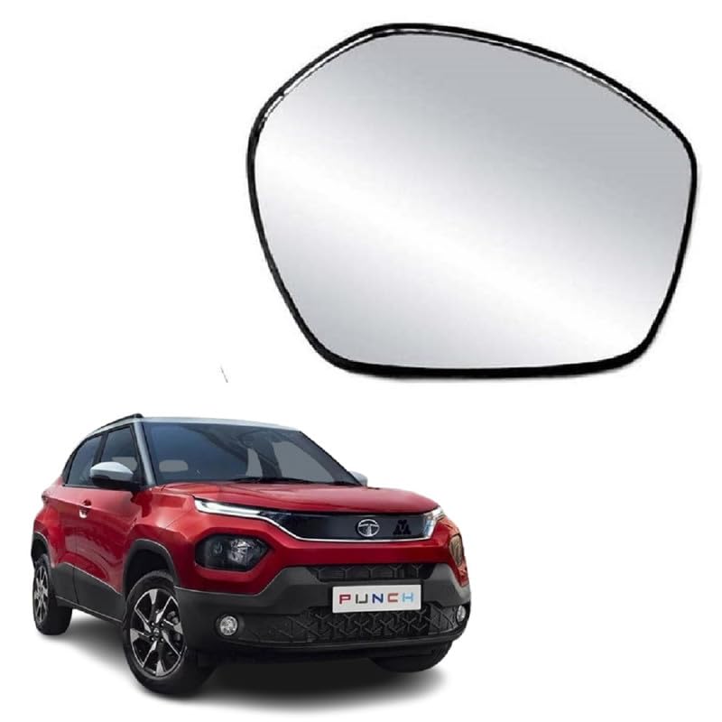STYCARO - Side View Mirror Glass/Sub Mirror Plate compatible with Tata Punch 2021-2025 Year Model (RIGHT DRIVER SIDE) - Image 1