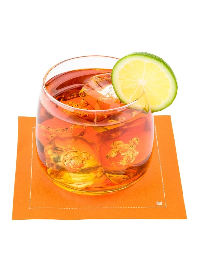Restaurantware Napluxe  4.5 x 4.5 Inch  Cocktail Napkins, 500 Disposable  Beverage Napkins - Soft, Sustainable, Orange Cotton Square Napkins , Highly Absorbent, For Weddings, Or Birthdays  - Image 2