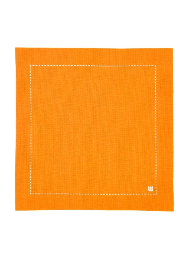 Restaurantware Napluxe  4.5 x 4.5 Inch  Cocktail Napkins, 500 Disposable  Beverage Napkins - Soft, Sustainable, Orange Cotton Square Napkins , Highly Absorbent, For Weddings, Or Birthdays  - Image 1