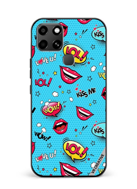 Protective Case Cover For Infinix Smart 6 Pop Art Design Multicolour