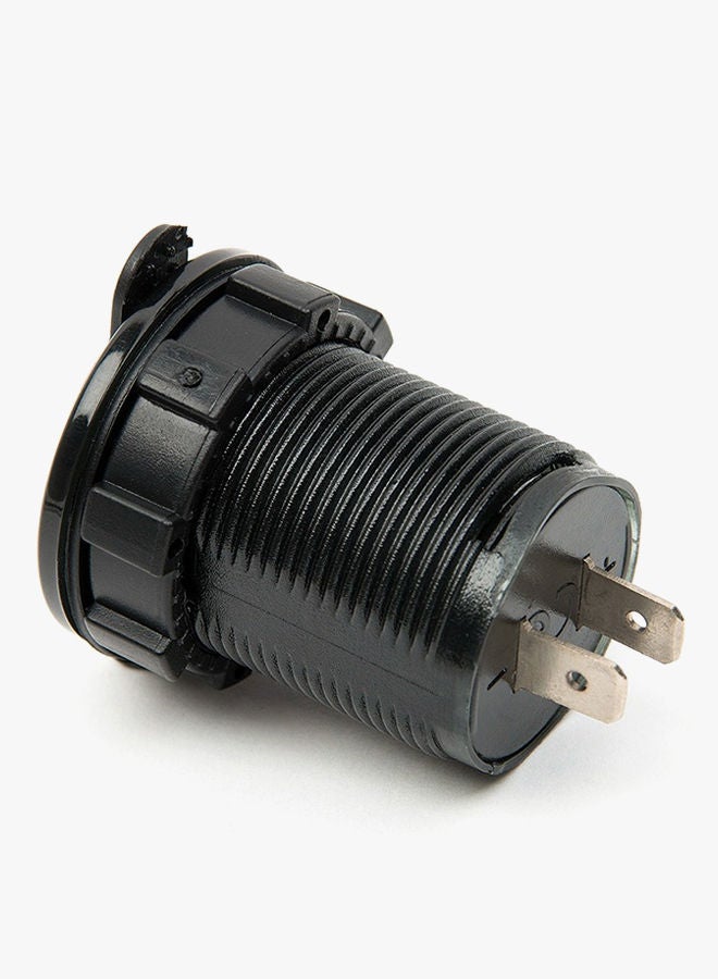 Loquat Dual USB LED Car Charger With Digital Voltmeter Monitor Blue - Image 4