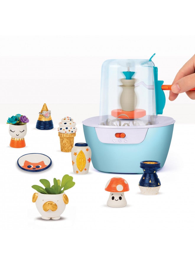 Make It Real استوديو الفخار المصغر - مجموعة فخار DIY مكونة من 26 قطعة مع طين جاف خالي من الفوضى - أنشئ 10 مشاريع مصغرة، من المبتدئين إلى المستويات المتقدمة - أداة توسيط مبتكرة - رائعة للأطفال من عمر 8 سنوات - Image 3