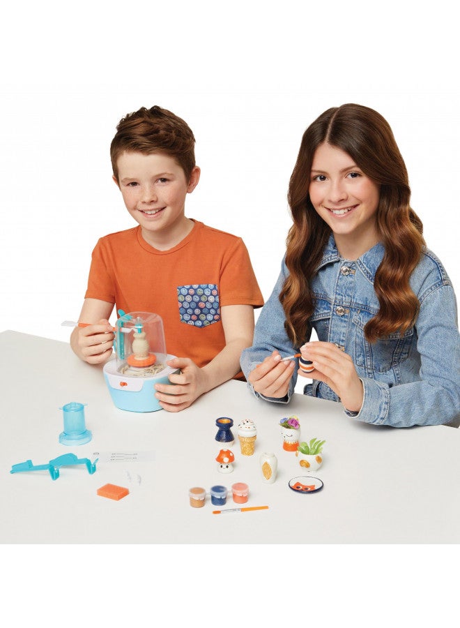 Make It Real استوديو الفخار المصغر - مجموعة فخار DIY مكونة من 26 قطعة مع طين جاف خالي من الفوضى - أنشئ 10 مشاريع مصغرة، من المبتدئين إلى المستويات المتقدمة - أداة توسيط مبتكرة - رائعة للأطفال من عمر 8 سنوات - Image 4