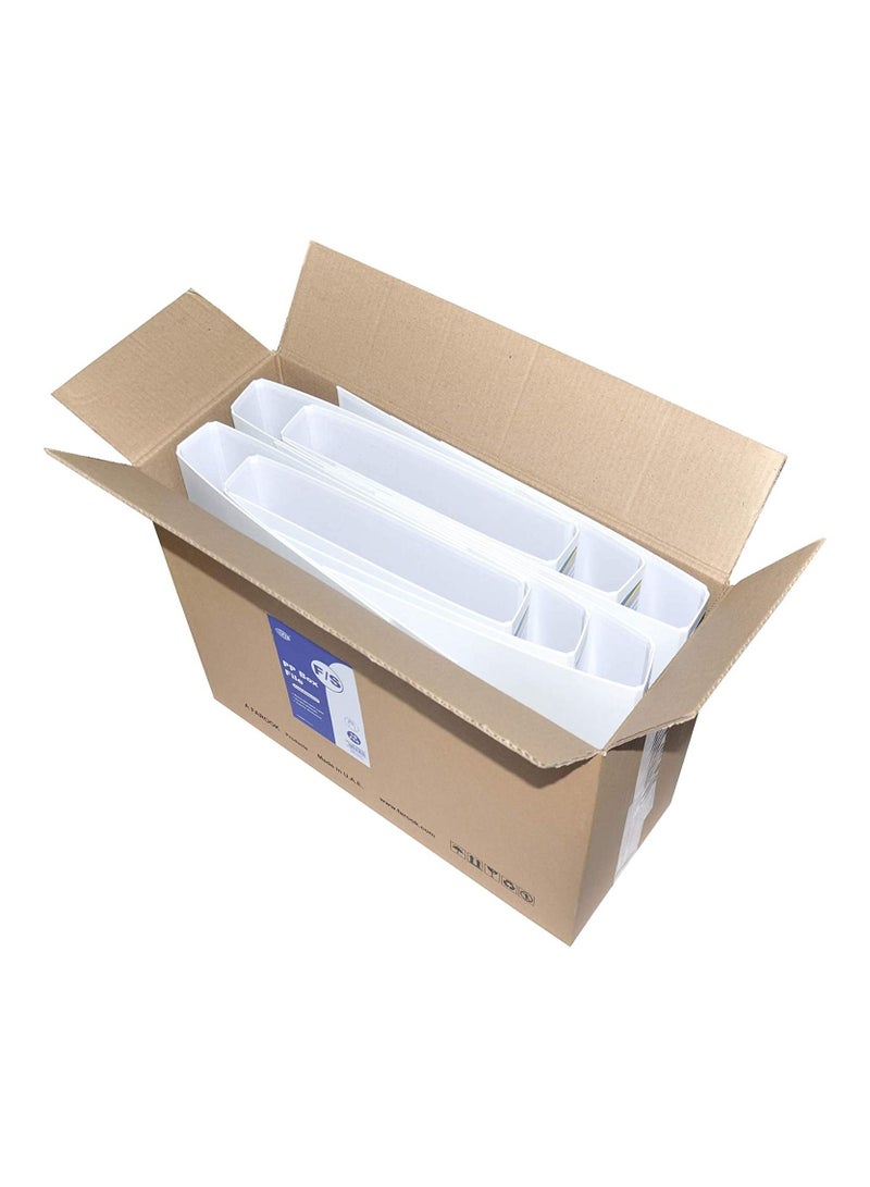 FIS PACK OF 10 PP LEVER ARCH FILE, 4CM, F/S SIZE, WHITE, PP ORIGIN GERMANY - FSBF4PWHFN10 - Image 4