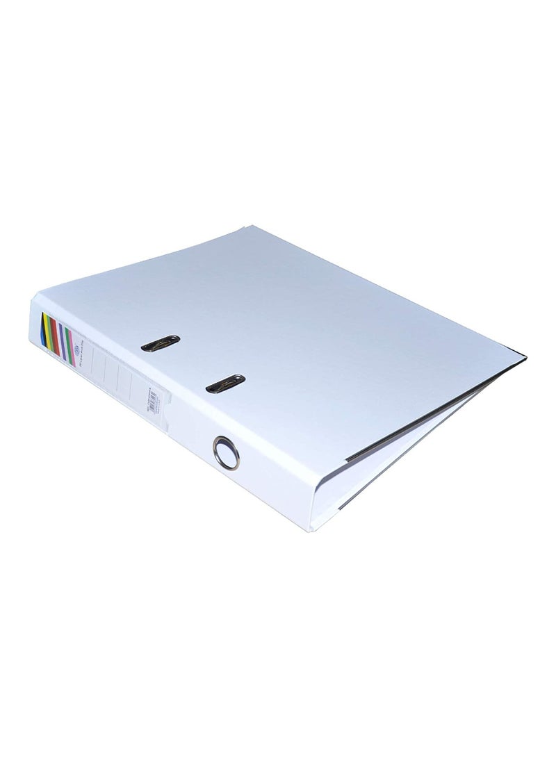 FIS PACK OF 10 PP LEVER ARCH FILE, 4CM, F/S SIZE, WHITE, PP ORIGIN GERMANY - FSBF4PWHFN10 - Image 3