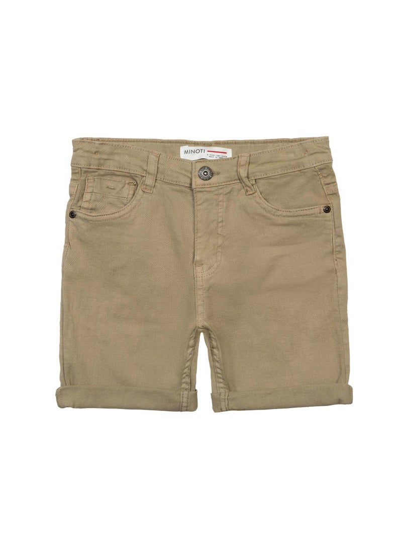 مينوتي شورت تويـل للأطفال بحافة مطوية وجيوب تقليدية - Image 1