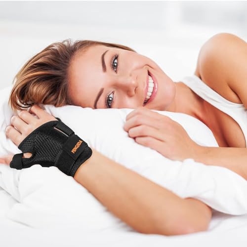 FENGJIDA Thumb Brace - Carpal Tunnel Wrist Brace Relief and Tendinitis Arthritis Sprained, Thumb Spica Splint Wrist Support to Help Sleep, Treat Trigger Finger Splint Sprained Relieve Pain - Fit Left and Right Hands - Image 5