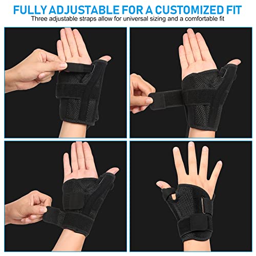 FENGJIDA Thumb Brace - Carpal Tunnel Wrist Brace Relief and Tendinitis Arthritis Sprained, Thumb Spica Splint Wrist Support to Help Sleep, Treat Trigger Finger Splint Sprained Relieve Pain - Fit Left and Right Hands - Image 4