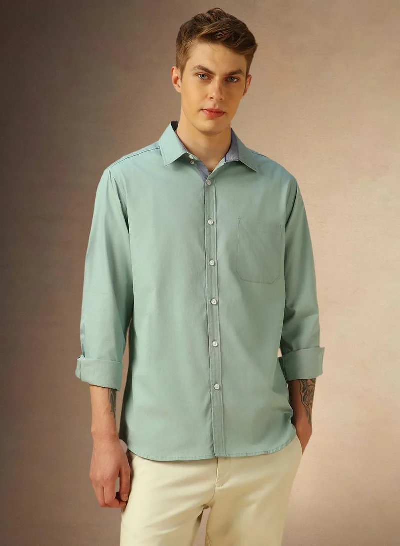 Dennis Lingo Sage Green Shirt For Men For Men