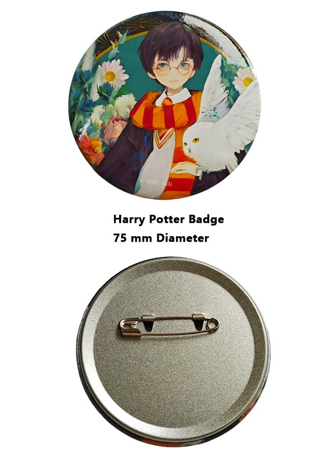 Harry Potter Harry Potter Costume 6PCS Potter COS Performing Costume Wizard School Robe, Wand, Tie, Hat,Glasses and Badge,Kit Gift for Boys and Girls School Costume Robe  - Image 2
