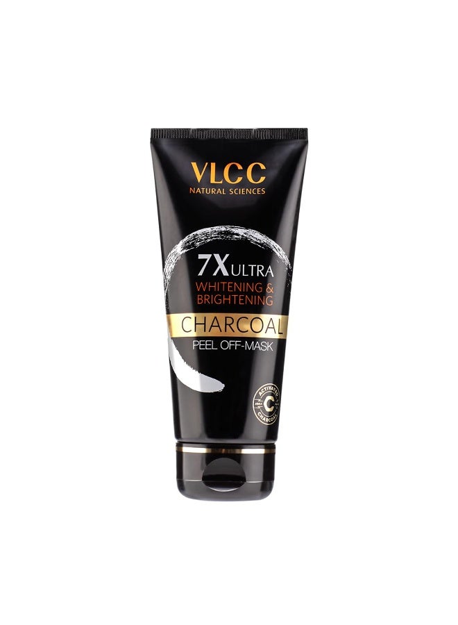 فى ال سي سي قناع تقشير الفحم للتبييض والتفتيح الفائق 7X من في إل سي سي - 100 جرام | مع فيتامين هـ وماء الورد وزيت قشر الليمون | تنظيف عميق وإزالة الرؤوس السوداء وتلاشي البقع الداكنة وتغذية البشرة. - Image 1