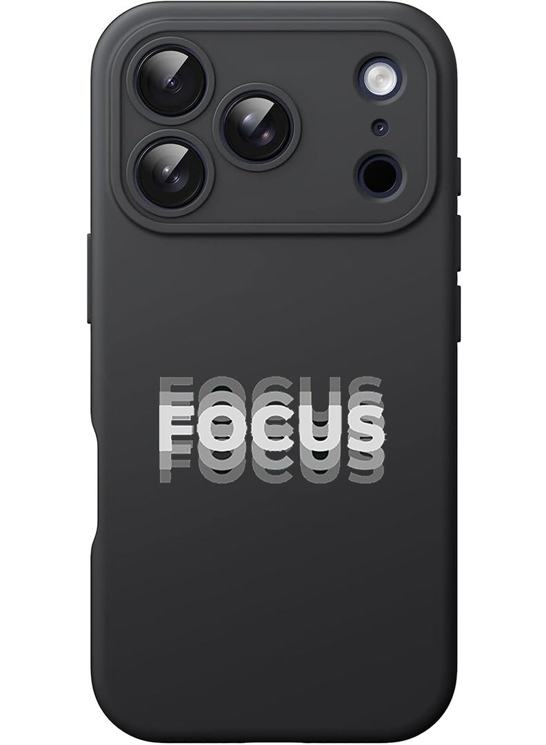 Theodor Protective Slim Fit Case Liquid Silicone Cover with Full Body Protection Anti-Scratch Shockproof Case For Apple iPhone 17 Pro (Black) Focus - Image 1