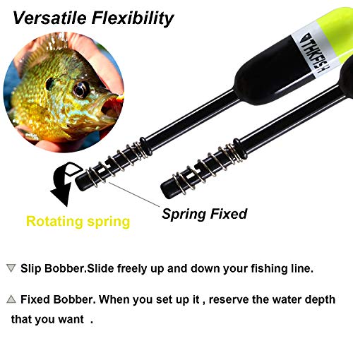 THKFISH Fishing Bobbers - 5pcs Slip Bobbers for Fishing - Balsa Floats - Crappie, Bass, Trout, Walleye, Panfish, Northern Pike, Catfish - 1.5"X0.59"X5.4" - Image 5