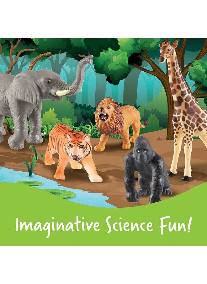 Learning Resources Jumbo Jungle Animals Animal Toys For Kids Safari Animals 5 Pieces Ages 18 Months+  - Image 5