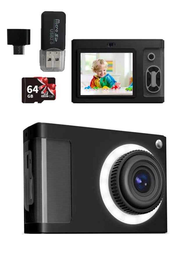 Generic Digital Camera, 4k Kids Camera LED Filling Lights Point and Shoot Digital Camera, Small Compact Camera for Kids Boys Girls  - Image 1