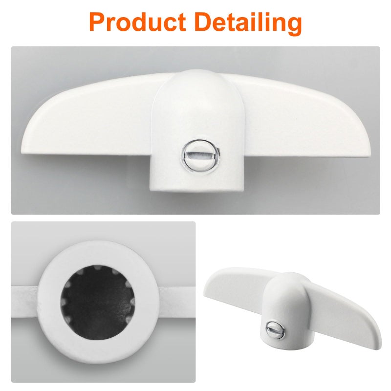 Vidabte T Handle Crank For Andersen Casement Windows, 3/8 In Casement Window Crank, Butterfly Wing Nut T-Handle (2 Pcs) - Image 4
