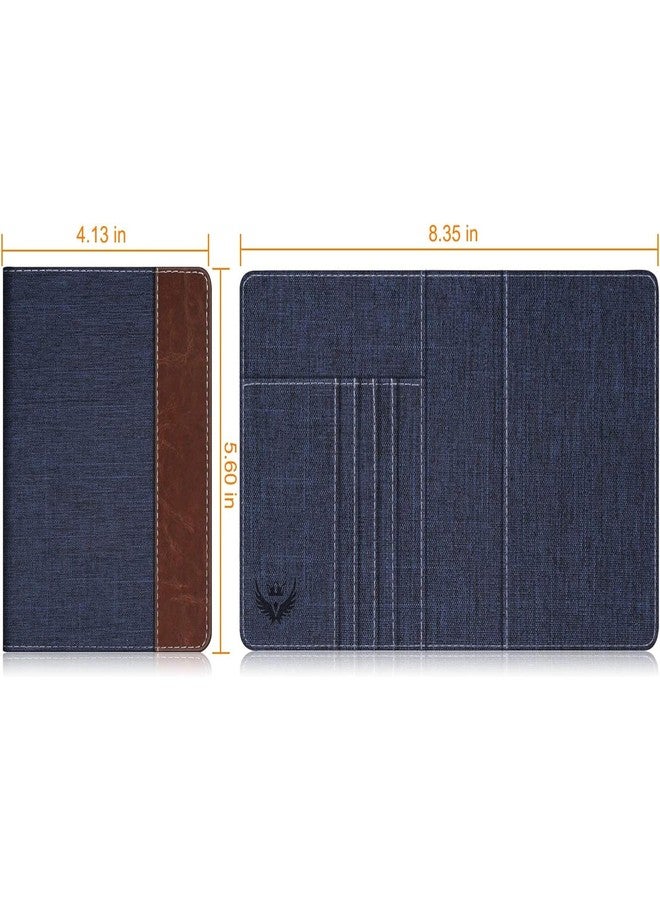 LORENZ Passport Holder Travel Accessories for Men Women, Blue/Brown | PH-02 - Image 4