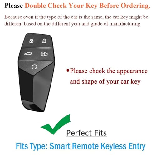 SANRILY Sliver-edge Soft TPU 5 Button Car Key Cover Compatible with MG ONE 2022 2023 2024 Keyless Key Holder with Keychain White(B type) - Image 2