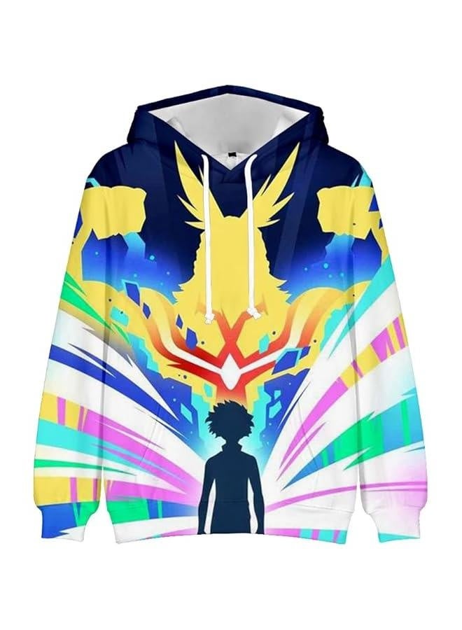 MHA Hoodie, Anime Midoriya Izuku/All·Might 3D Print Pattern Pullover Hooded Sweatshirt MHA Anime Hoodies