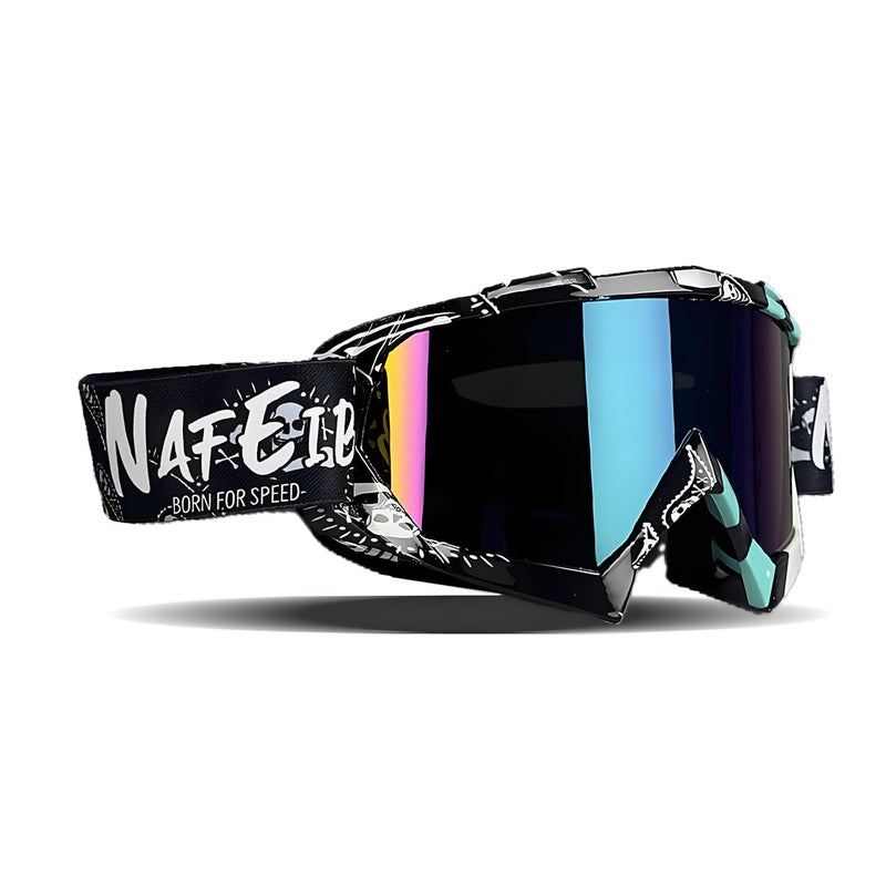 YOHOG Dirt Bike ATV Goggles Motorcycle Gear Riding Motocross Dirtbike Goggles Bike Riding Racing Goggles UTV MX OTG Offroad Goggles for Men Women UV400 Skiing Goggles for Adult Youth KidsColor Lens - Image 3