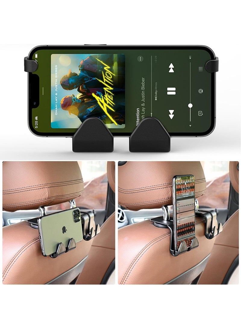 Bukela 2 PCS Upgrade Car Seat Back Double Hooks, Car Seat Hooks for Headrest, Car Back Seat Hanging Hook for Purses and Bags, Automotive Seat Back Organizers, Stand for Mobile Phone - Image 3