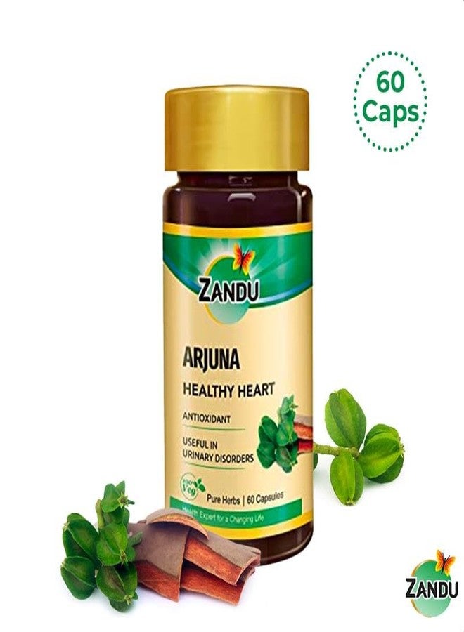Zandu Arjuna Capsules - Helps to Maintain a Healthy Heart while Helping Keep Diabetes & Cholesterol Under Check, also Promotes Good Urinary Health - Pack of 60 Veg capsules - Image 4