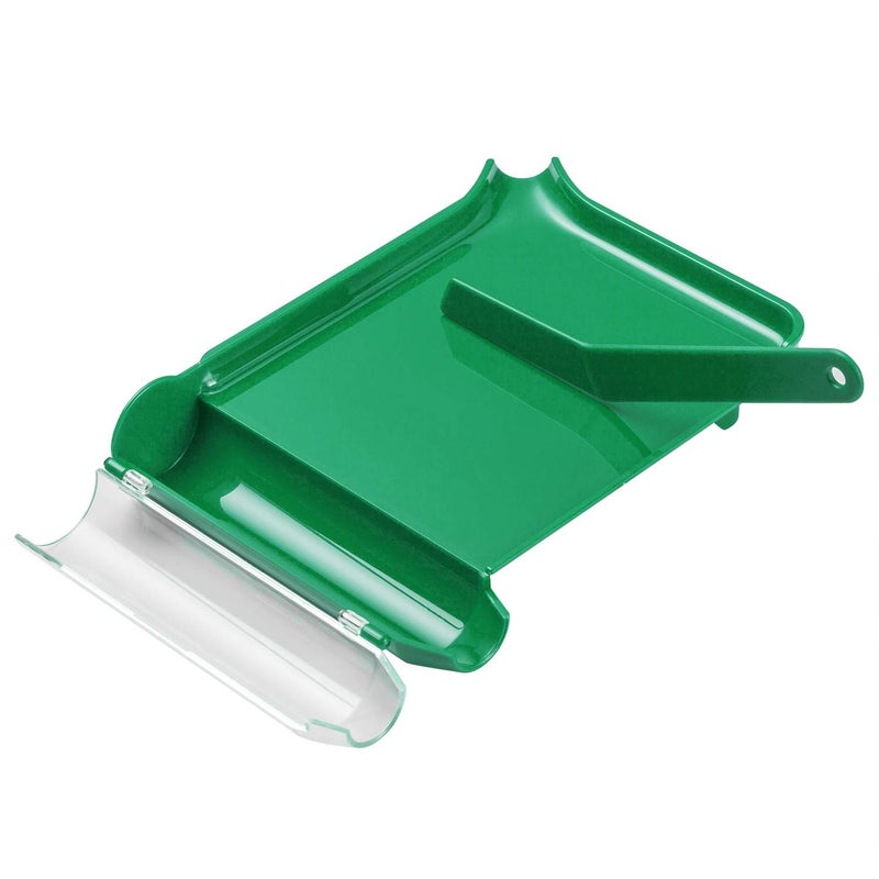Medarchitect Right Hand Pill Counting Tray with Spatula (Green - L Shape) - Image 1