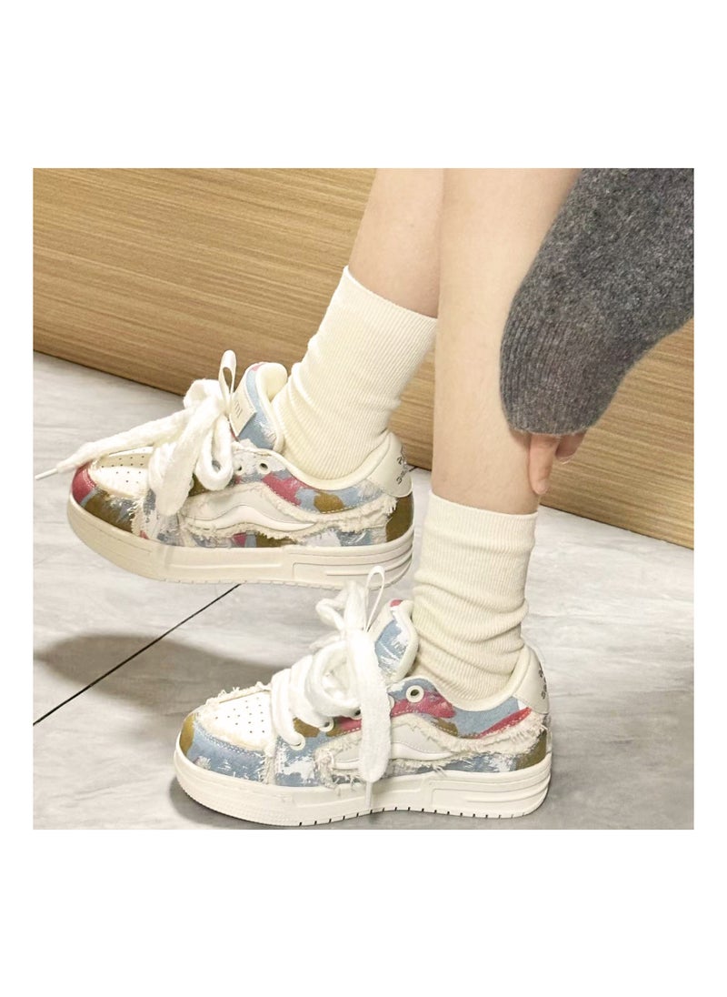 KUYING - New Thick Sole Elevated Board Shoes - Image 1
