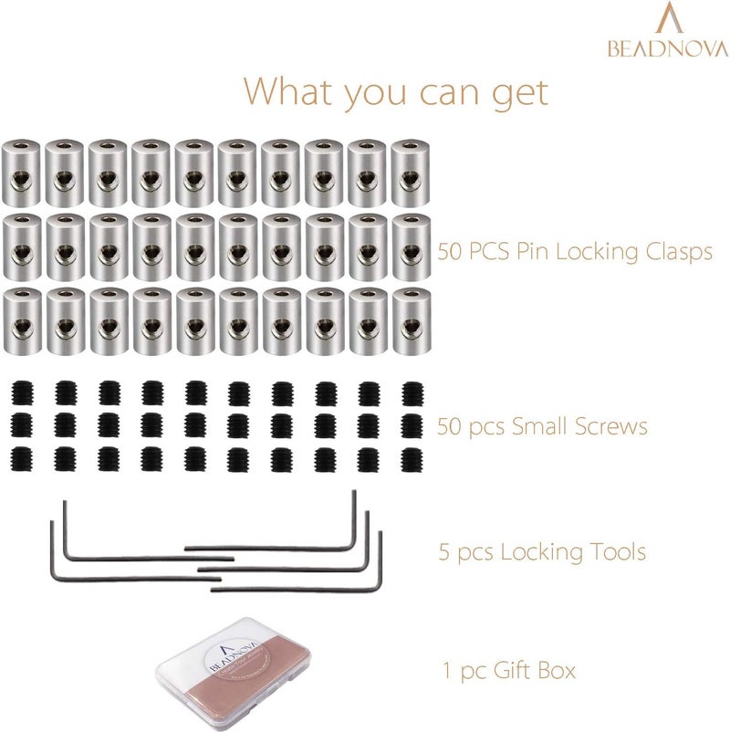 BEADNOVA Pin Keeper with Allen Wrench Pin Back for Backpack Enamel Pinbacks Label Pinback Locking (50pcs, Allen Wrench Included) - Image 2