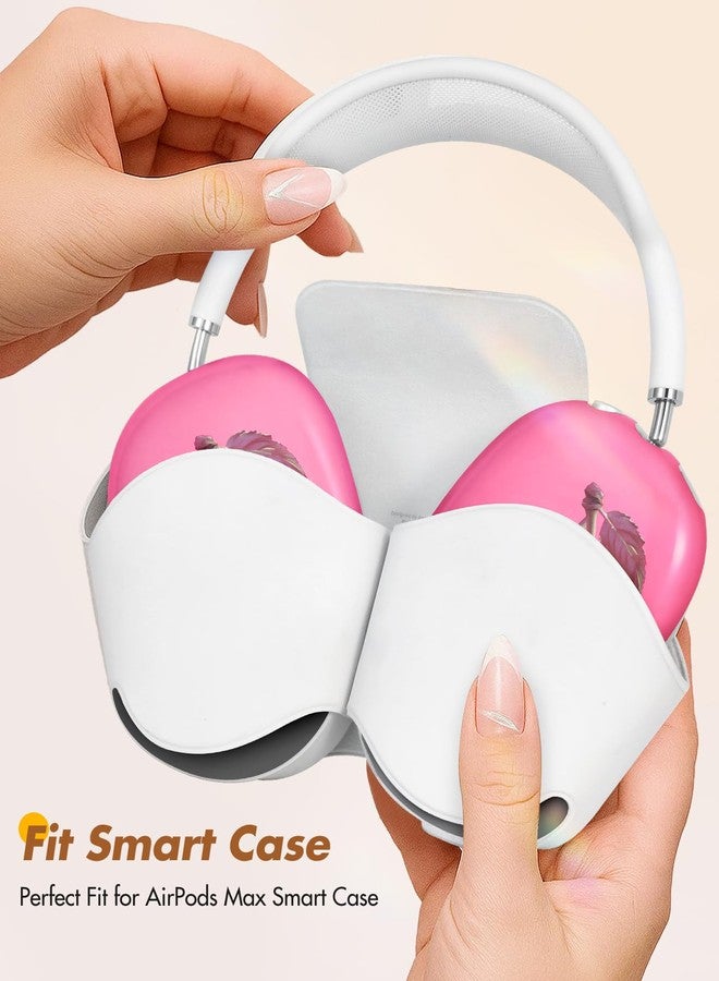 أغطية حماية Joyleop لسماعات AirPods Max - أغطية أذن متينة وأنيقة لسماعات AirPods Max، حافظة سماعات رأس لطيفة بتصميم فريد، ملحقات أساسية رائعة لسماعات الرأس، لون فراولة معدني - Image 4