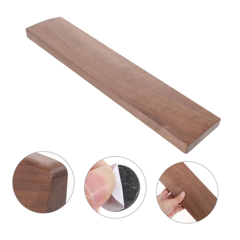 Walnut Wooden Keyboard Wrist Rest Ergonomic Support For Mechanical Keyboards Non Slip Base - Image 3
