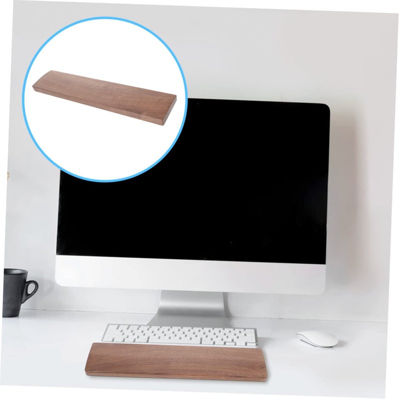 Walnut Wooden Keyboard Wrist Rest Ergonomic Support For Mechanical Keyboards Non Slip Base - Image 4