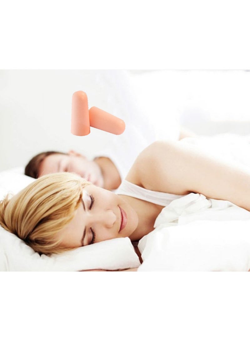 10 Pieces Of Soft Sponge Foam Earplugs, 31db Disposable Sound Insulation And Noise Reduction Earplugs, Suitable For Sleep/Concert Loud Music//Working Structure, Hearing Safety Protection, Skin Color - Image 2
