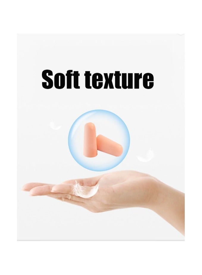 10 Pieces Of Soft Sponge Foam Earplugs, 31db Disposable Sound Insulation And Noise Reduction Earplugs, Suitable For Sleep/Concert Loud Music//Working Structure, Hearing Safety Protection, Skin Color - Image 5