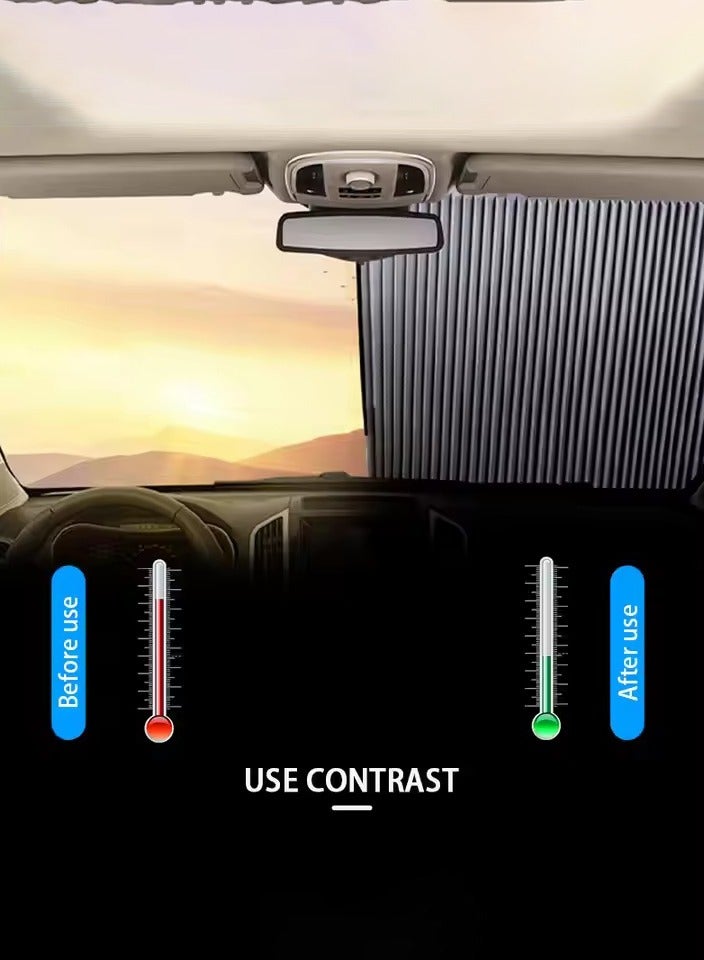 MHD Car 70cm Windshield Visor | UV Protection + Heat Insulation | Universal, Easy To Install - Image 3
