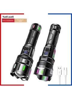 Generic Zoom White Laser Flashlight Strong Light Explosion Bright Electric Color Fluorescent Emergency Tactical Flashlight Charging-Product Specifications:A09 White Laser Flashlight + Usb Cable + 26650 Battery  - Image 1