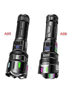 Generic Zoom White Laser Flashlight Strong Light Explosion Bright Electric Color Fluorescent Emergency Tactical Flashlight Charging-Product Specifications:A09 White Laser Flashlight + Usb Cable + 26650 Battery  - Image 5