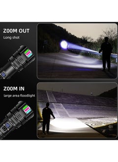 Generic Zoom White Laser Flashlight Strong Light Explosion Bright Electric Color Fluorescent Emergency Tactical Flashlight Charging-Product Specifications:A09 White Laser Flashlight + Usb Cable + 26650 Battery  - Image 2