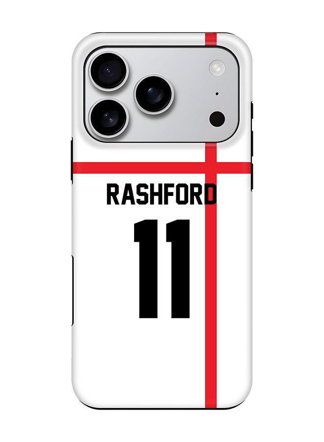 Stylizedd Tough Pro Magnetic Case for iPhone 17 Pro, Dual Layer hybrid PC + TPU Mobile Cover Matte - Football - England,  Rashford